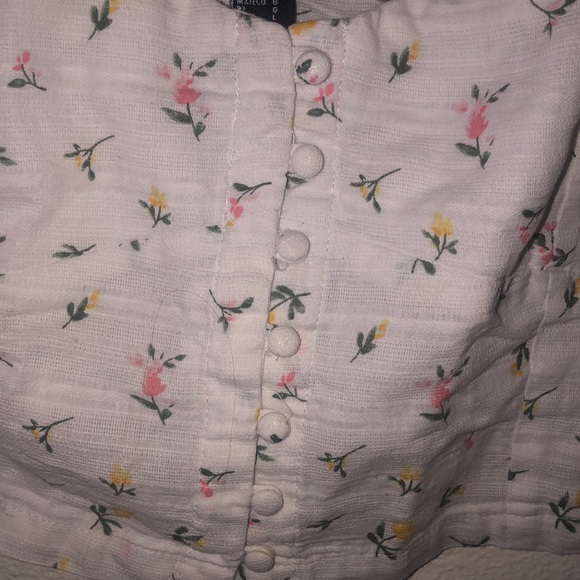 Cropped floral top - Picture 2 of 5